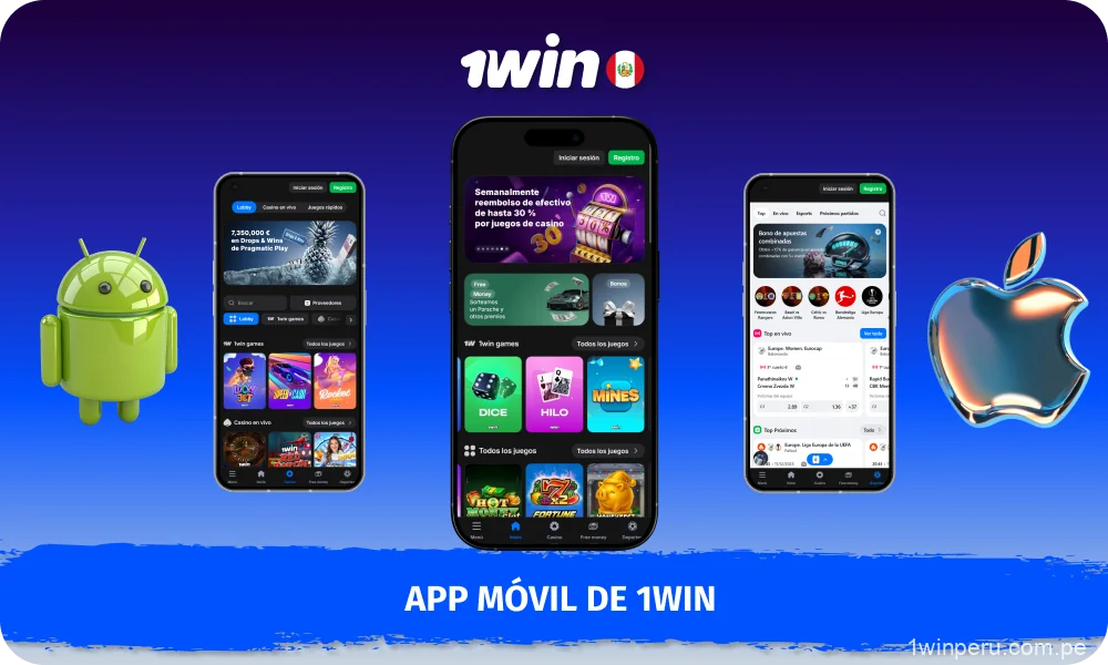 La aplicación móvil 1win para Android e iOS ofrece acceso completo a las apuestas deportivas y los juegos de casino en Perú